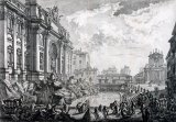 A View at Hampstead with Stormy Weather Prints - Side View of The Trevi Fountain, Formerly The Acqua Vergine From Vedute Di Roma (views of Rome) by Giovanni Battista Piranesi