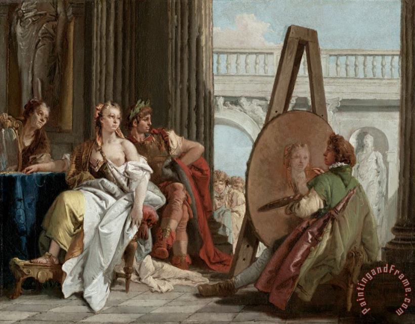 Alexander The Great And Campaspe in The Studio of Apelles painting - Giovanni Battista Tiepolo Alexander The Great And Campaspe in The Studio of Apelles Art Print