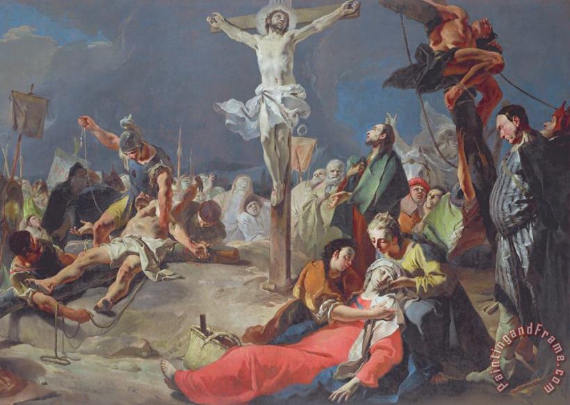 The Crucifixion painting - Giovanni Battista Tiepolo The Crucifixion Art Print