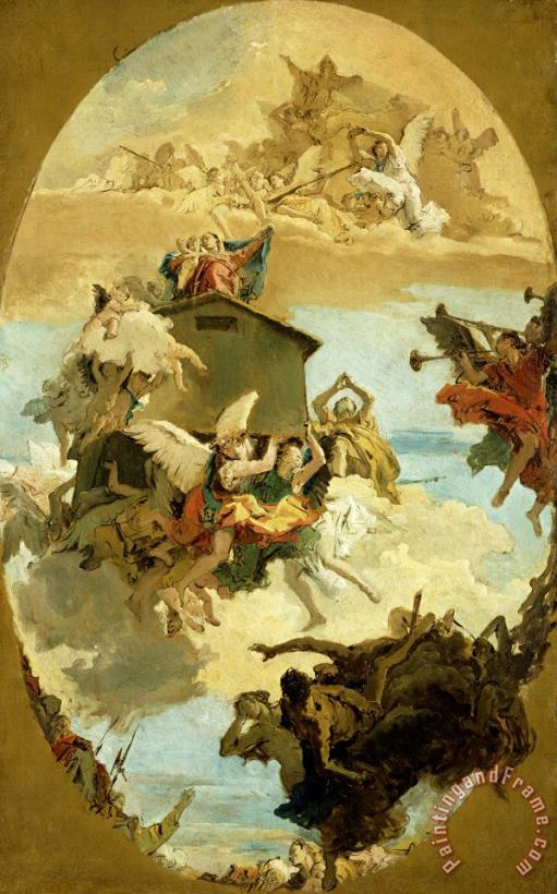 The Miracle of The Holy House of Loreto painting - Giovanni Battista Tiepolo The Miracle of The Holy House of Loreto Art Print