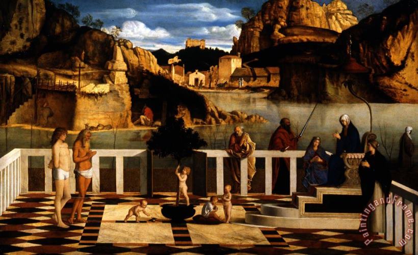 Allegoria Sacra painting - Giovanni Bellini Allegoria Sacra Art Print