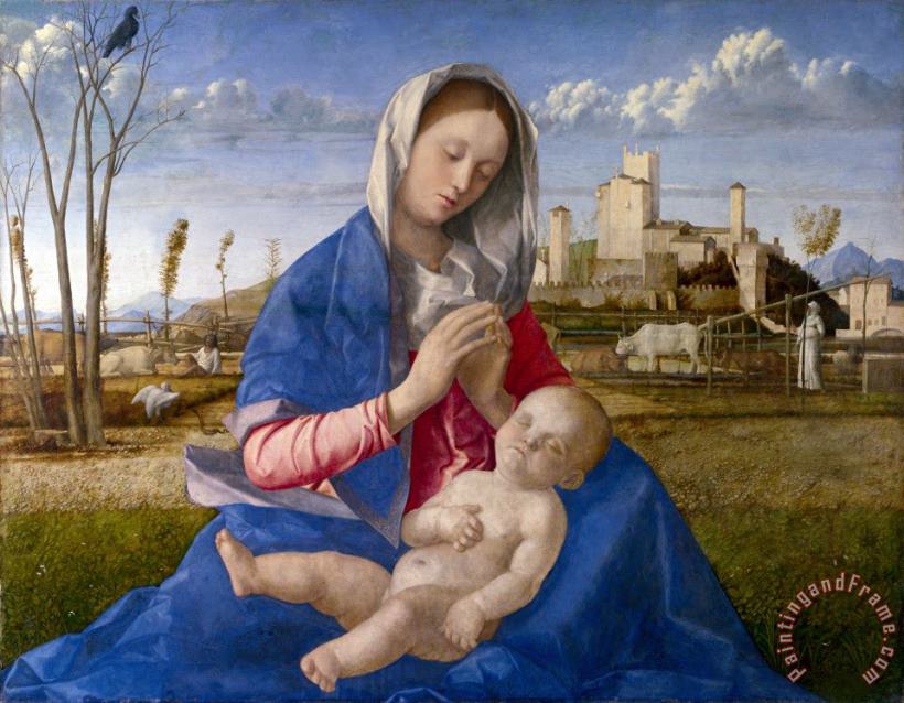 Madonna of The Meadow painting - Giovanni Bellini Madonna of The Meadow Art Print