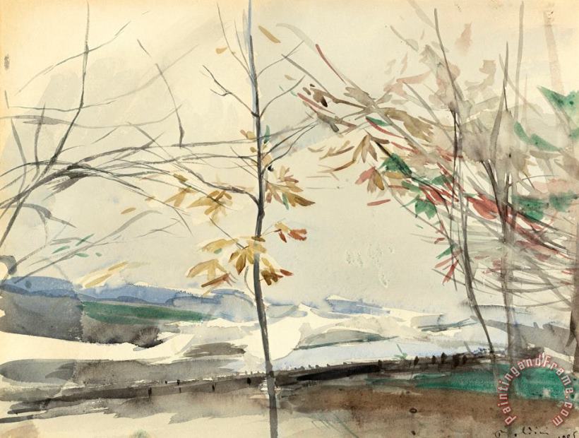 Giovanni Boldini Autumn Landscape with Trees Art Painting