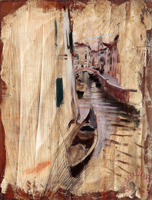 Blick in Einen Venezianischen Kanal painting - Giovanni Boldini Blick in Einen Venezianischen Kanal Art Print