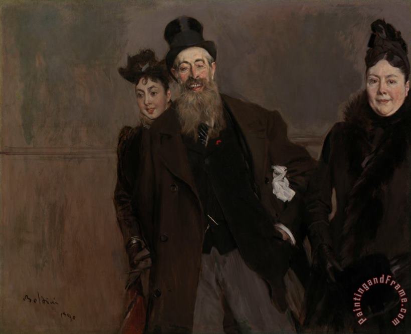 John Lewis Brown with Wife And Daughter painting - Giovanni Boldini John Lewis Brown with Wife And Daughter Art Print