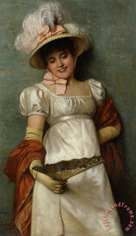 Giovanni Costa A Fair Maiden Art Painting