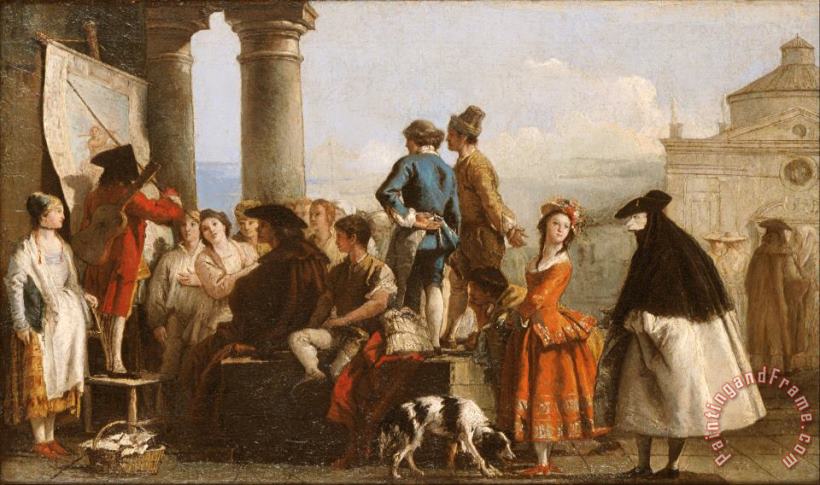 Giovanni Domenico Tiepolo The Storyteller Art Print