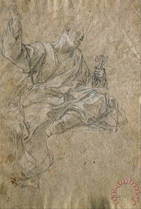 Giovanni Odazzi Study for The Apostle Peter Art Painting