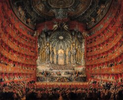 Giovanni Paolo Pannini or Panini Concert given by Cardinal de La Rochefoucauld at the Argentina Theatre in Rome
