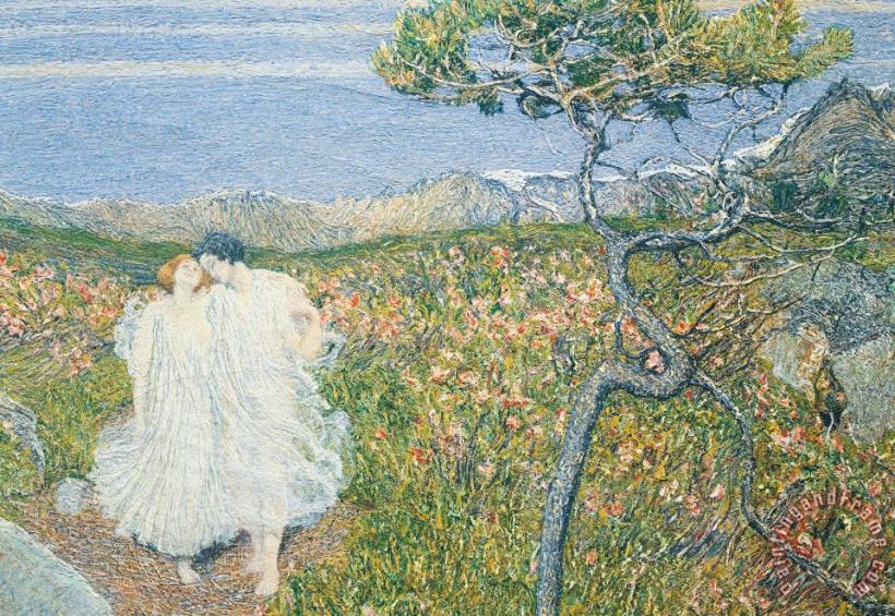 Giovanni Segantini Love At The Fountain Of Life Or Lovers At The Sources Of Life Art Painting