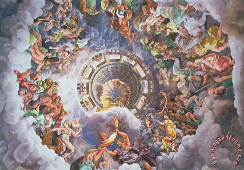 The Gods of Olympus painting - Giulio Romano The Gods of Olympus Art Print