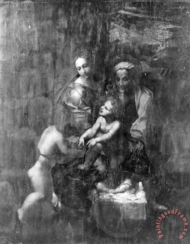 Madonna And Child with Saints Elizabeth And John painting - Giulio RomanoRaphael Madonna And Child with Saints Elizabeth And John Art Print