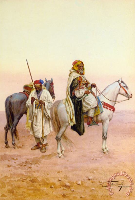 A Rest in The Desert painting - Giulio Rosati A Rest in The Desert Art Print