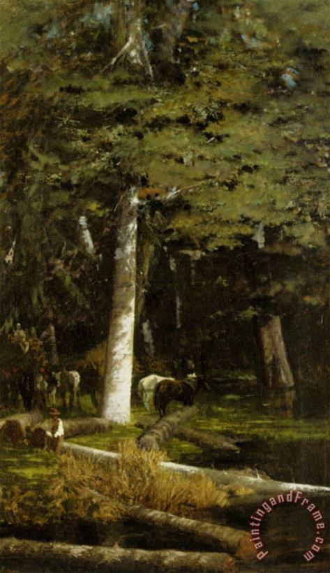 Nella Foresta painting - Giuseppe De Nittis Nella Foresta Art Print