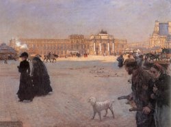 Giuseppe De Nittis The Place De Carrousel And The Ruins of The Tuileries Palace in 1882