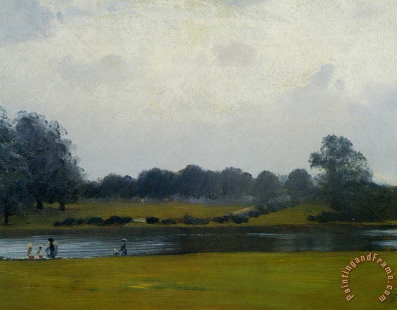 The Serpentine Hyde Park painting - Giuseppe De Nittis The Serpentine Hyde Park Art Print