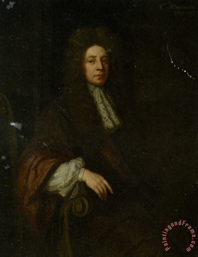 Godfrey Kneller Portrait of Sir Robert Southwell in a Brown Robe Art Painting