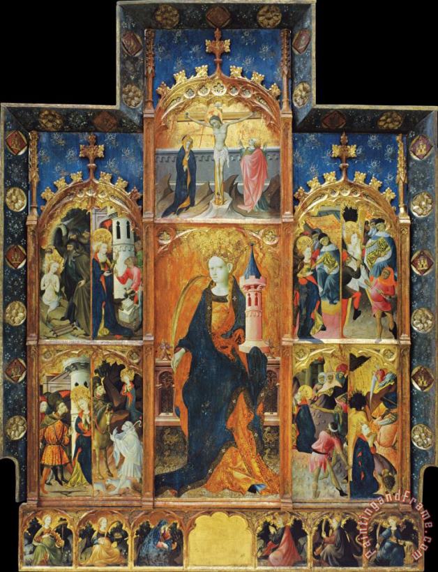 Goncal Peris Sarria Altarpiece of Saint Barbara Art Painting