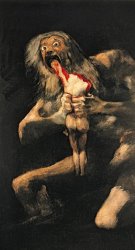 Goya - Saturn Devouring one of his Children painting