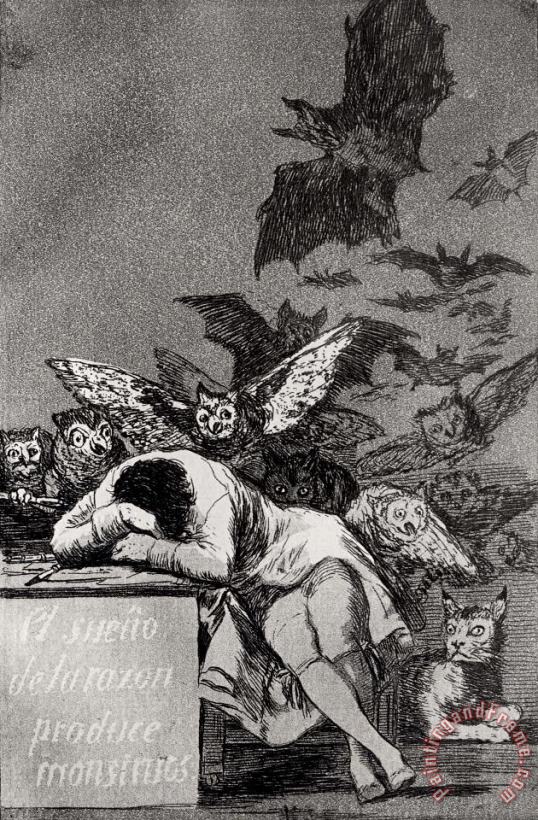 Goya The Sleep of Reason Produces Monsters Art Print