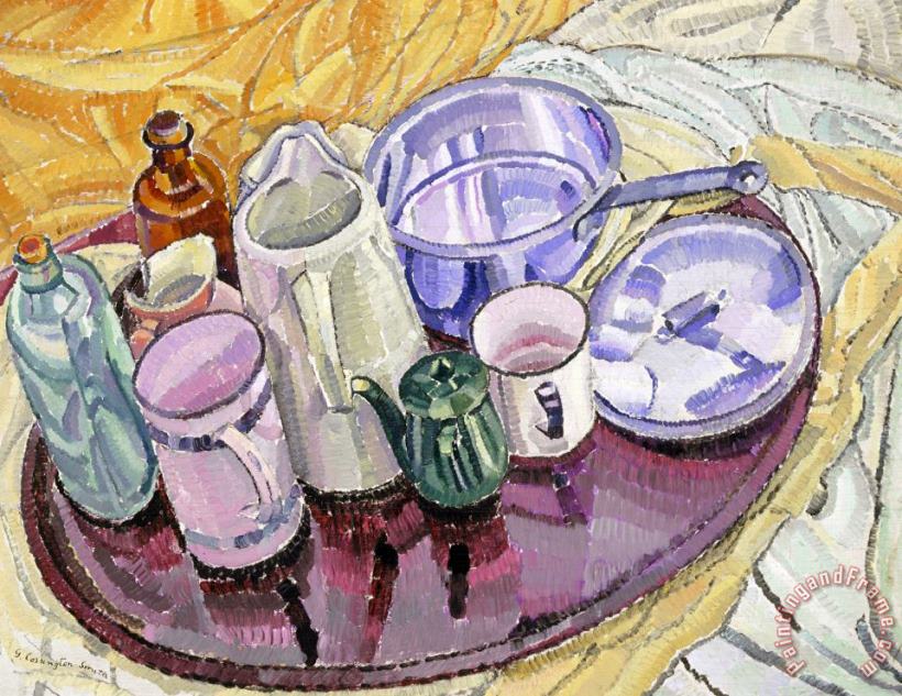Things on an Iron Tray on The Floor painting - Grace Cossington Smith Things on an Iron Tray on The Floor Art Print