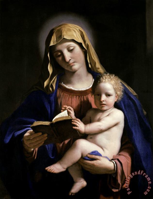 Guercino Madonna And Child Art Painting