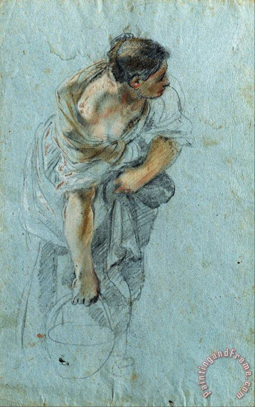 Study for a Female Figure painting - Guglielmo Cortese Study for a Female Figure Art Print