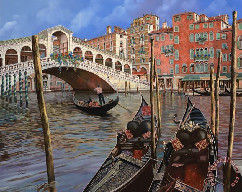Il Ponte Di Rialto painting - Collection 7 Il Ponte Di Rialto Art Print