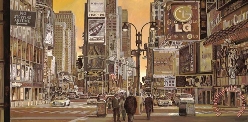 Times Square painting - Collection 7 Times Square Art Print