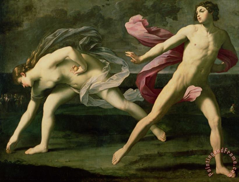 Atalanta and Hippomenes painting - Guido Reni Atalanta and Hippomenes Art Print