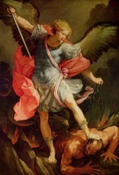 Guido Reni - The Archangel Michael defeating Satan painting