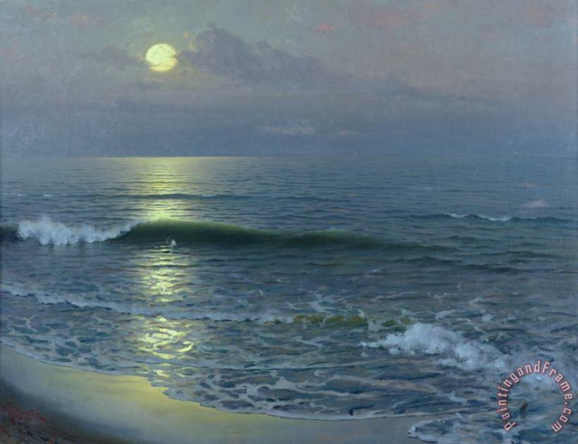 Guillermo Gomez y Gil Moonrise Art Painting