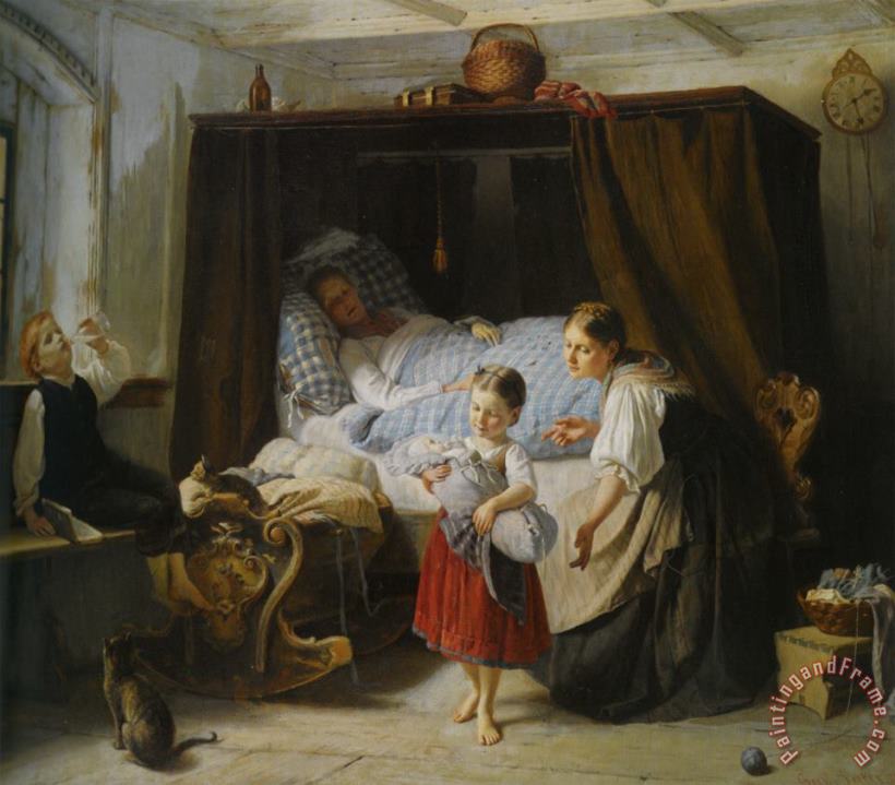 The Newborn painting - Gustav Igler The Newborn Art Print