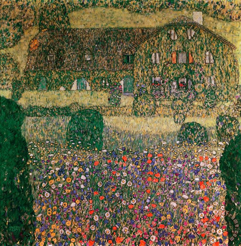 Country House by the Attersee painting - Gustav Klimt Country House by the Attersee Art Print