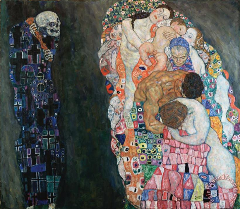 Death And Life painting - Gustav Klimt Death And Life Art Print