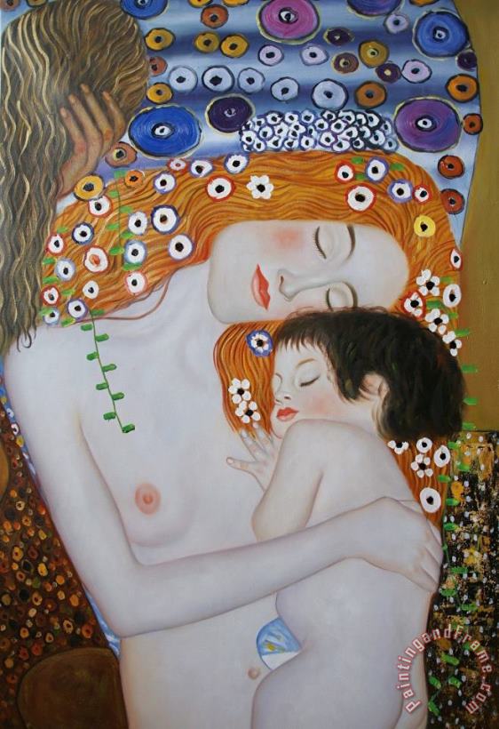 Gustav Klimt Mother And Child Ii Art Painting