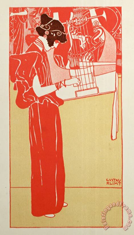 Gustav Klimt Musik Art Print