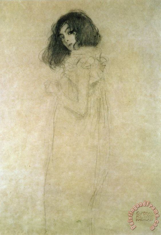 Gustav Klimt Portrait of a young woman Art Painting