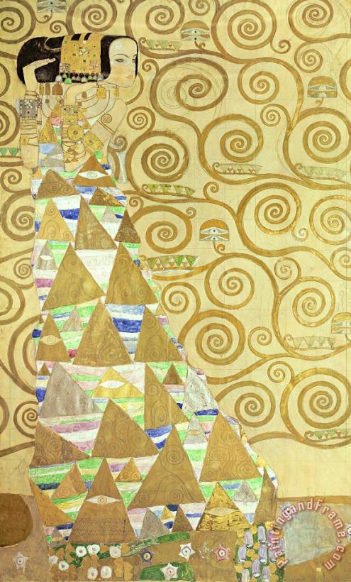 Gustav Klimt Study for Expectation Art Print