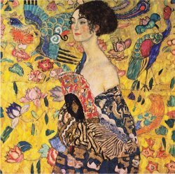 Gustav Klimt Woman with Fan