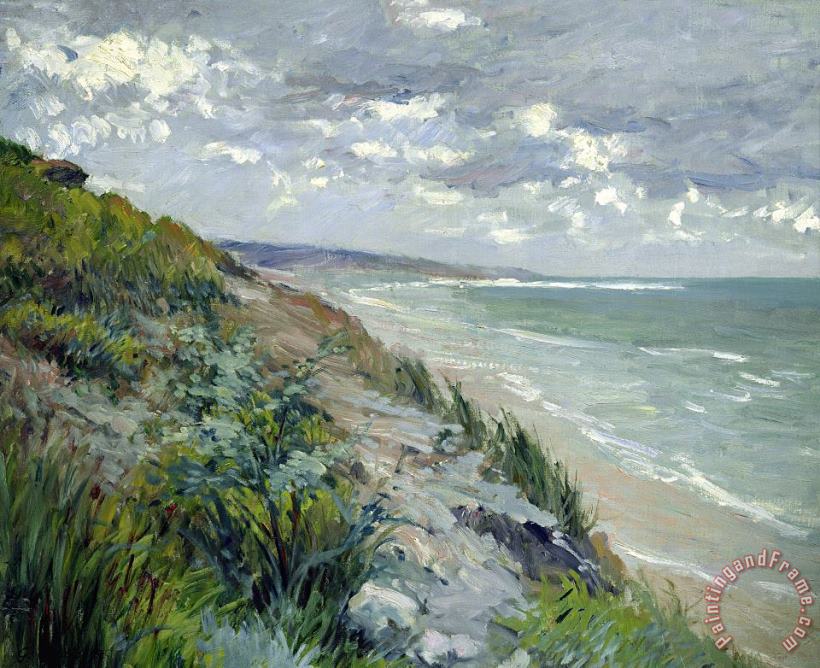 Cliffs by the sea at Trouville painting - Gustave Caillebotte Cliffs by the sea at Trouville Art Print