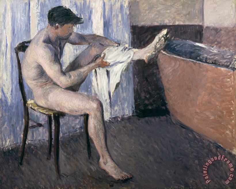 Gustave Caillebotte Man Drying His Leg Art Painting