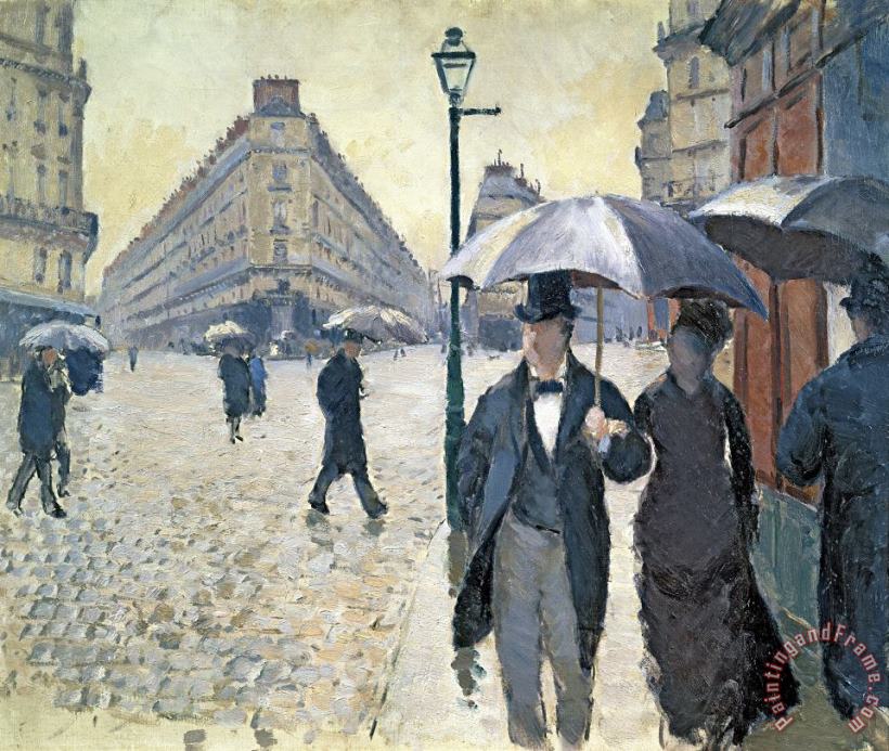 Paris a Rainy Day painting - Gustave Caillebotte Paris a Rainy Day Art Print