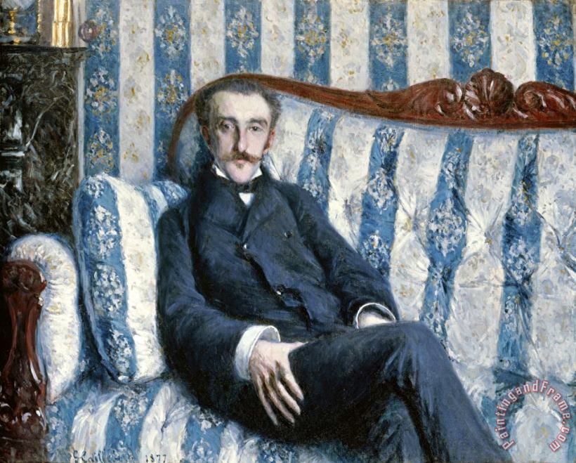 Portrait De Monsieur R painting - Gustave Caillebotte Portrait De Monsieur R Art Print