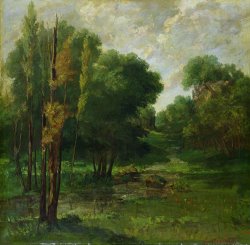 Gustave Courbet Forest Landscape