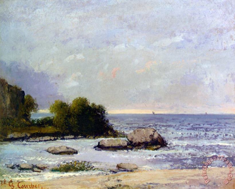 Gustave Courbet Marine De Saint Aubin Art Painting