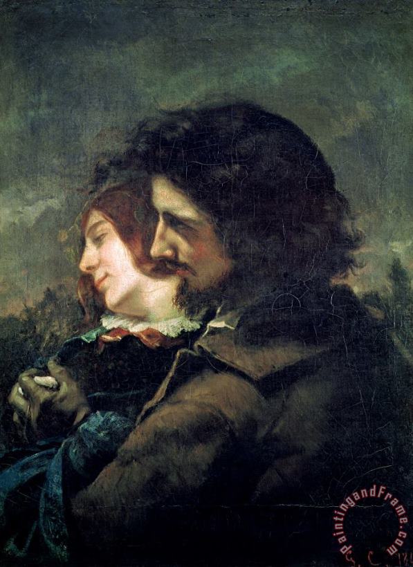 The Happy Lovers painting - Gustave Courbet The Happy Lovers Art Print