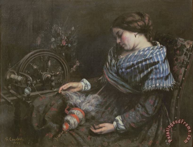 The Sleeping Embroiderer painting - Gustave Courbet The Sleeping Embroiderer Art Print