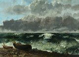 A View at Hampstead with Stormy Weather Prints - The Stormy Sea by Gustave Courbet