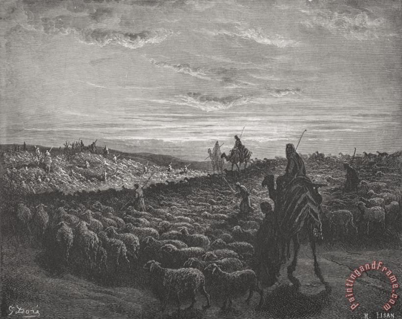 Abraham Journeying Into The Land Of Canaan painting - Gustave Dore Abraham Journeying Into The Land Of Canaan Art Print